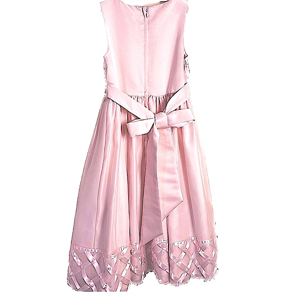 AMERICAN PRINCESS Elegant Soft~Pink Pearl~Accents Special~Occasion Dress Size 8 - Picture 2 of 5